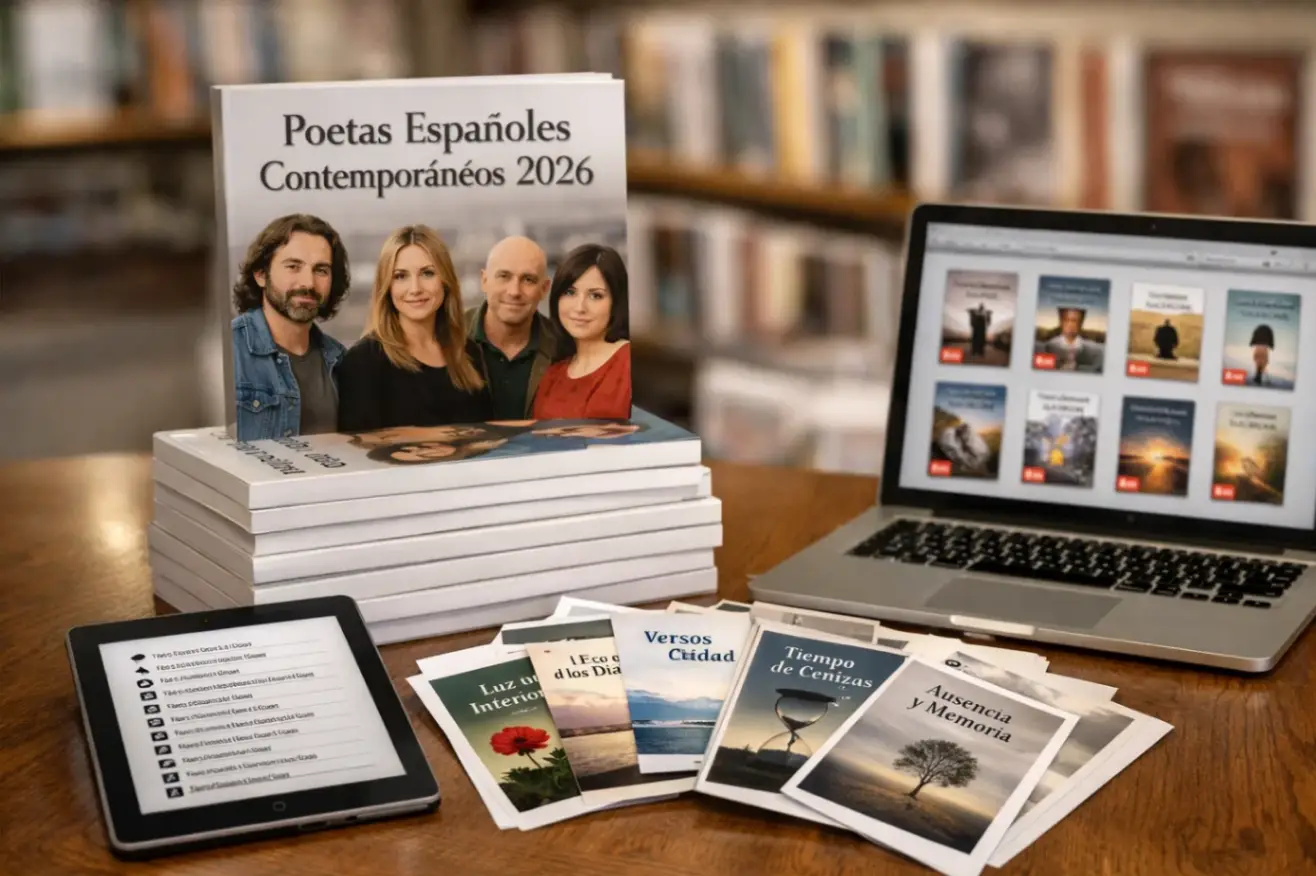 Poetas españoles contemporáneos 2026: autores actuales y libros en PDF